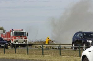 Heat is on as grass fire breaks out
