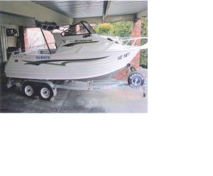 Boat driven off