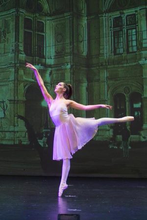 Front of stage for dance student