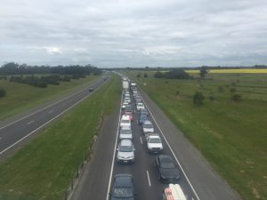 Crashes cause freeway chaos