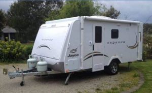 Caravan towed away