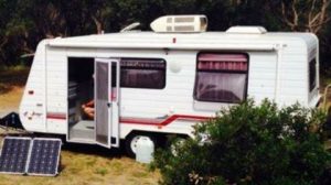 Caravan stolen from garden