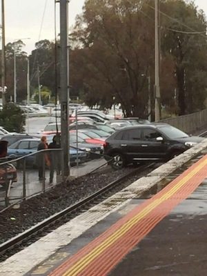 Car puts trains on hold
