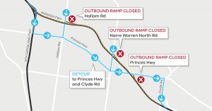 Monash closes for weekend works