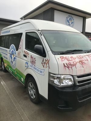 Vandals hit kids’ bus