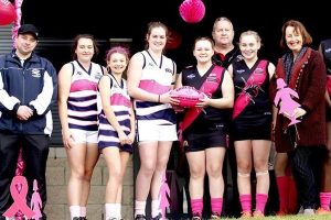Girls in footy fray for cancer