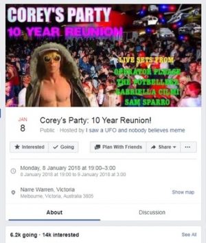 Party boy Corey – he’s baaaaack!