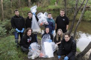 Creek rubbish is in the bag