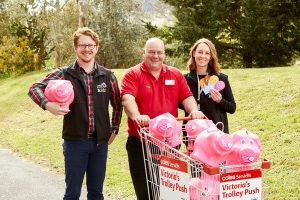Pushing trolleys for a very special cause