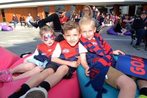 Die hard Dees fans at Bunjil Place