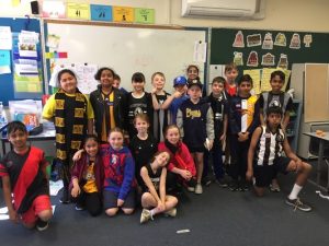 Footy fun at school