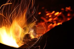 Fire lit at Berwick Skate Park