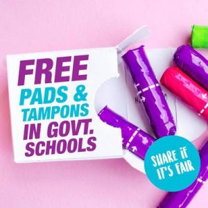 Free sanitary items in all public schools