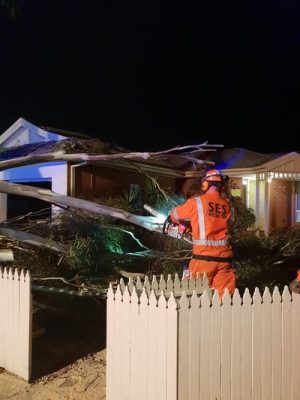 Severe thunderstorms bring damaging winds