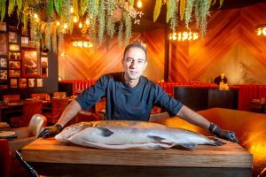 Chef Bonello showcases giant tyee salmon