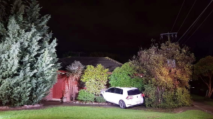 Car goes into home