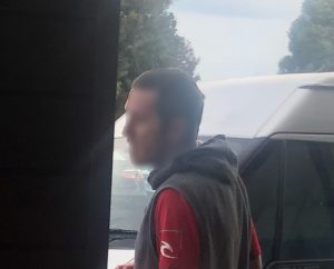 Man scares customers