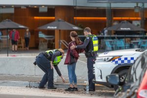 Police capsicum spray wild teen