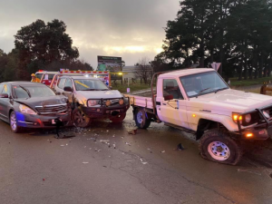 Two taken to hospital after crash