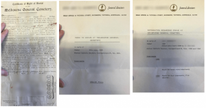 Police search for owner of stolen burial documents