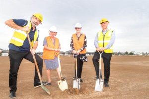 Sod turned on sports field
