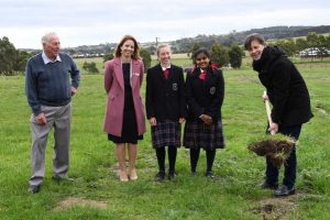 Sod turned amid song