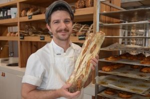 Customers queue for Blanc Bakery
