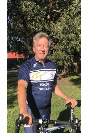 On his bike for charity