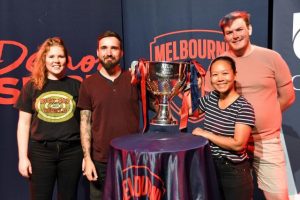 Fans get their hands on AFLW silverware at Bunjil