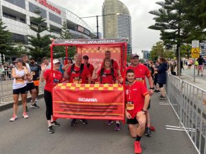 Race return for running fire engine