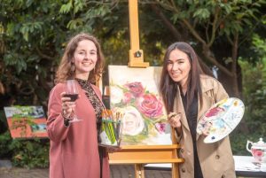 Locals indulge in food and wine