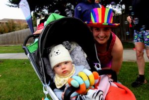 Fun run party for anniversary