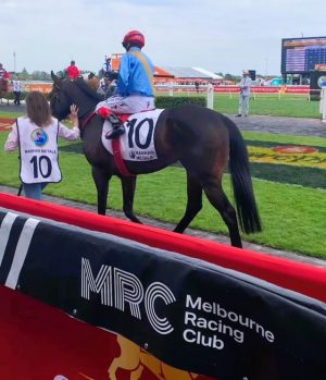 Jockey rides for Kids with Cancer Foundation