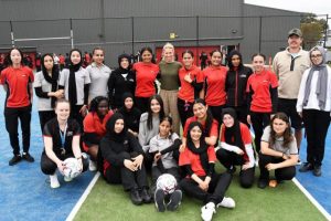 Matildas star surprises students