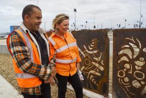 Indigenous artworks transform road