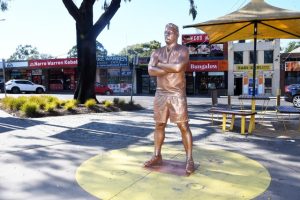 Brendan Fevola statue unveiled in Narre