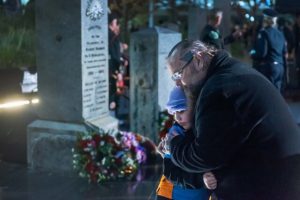 Large crowd at dawn service