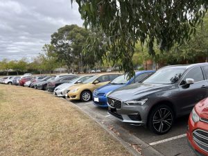 Car park chaos