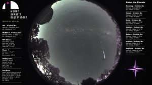 Mt Burnett vollies capture the moment a bright object crosses the night sky