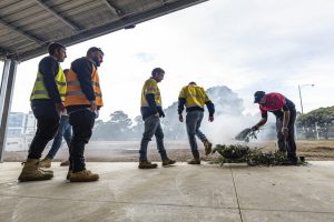 Welcoming Clyde Road Upgrade workers to the land