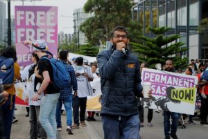 Racist extremists target pro-refugee rally