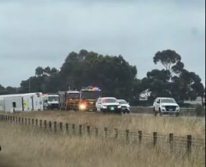 Two injured in school bus rollover