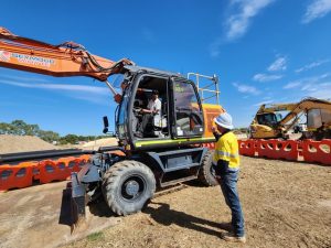 Nossal students visit road upgrade
